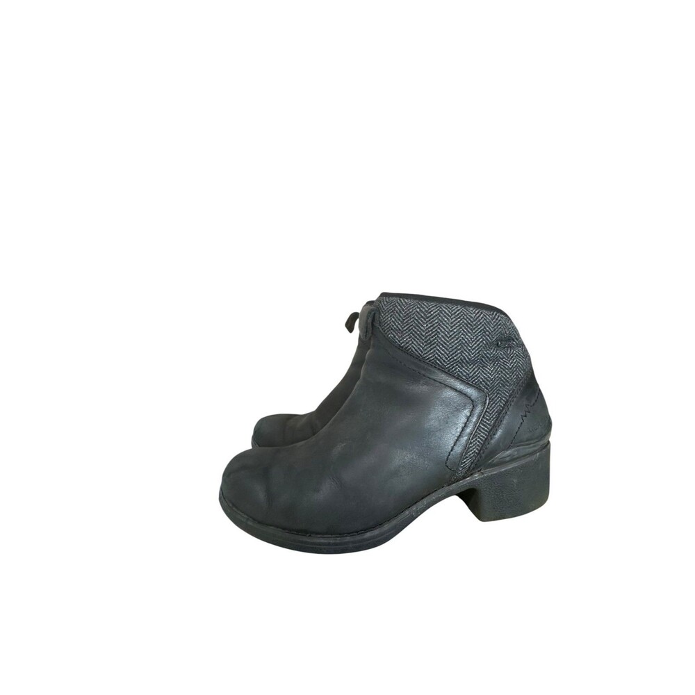 Merrell Chateau II Mid Pull Waterproof Boots Women’s 8.5 Black Gray Wool Leather